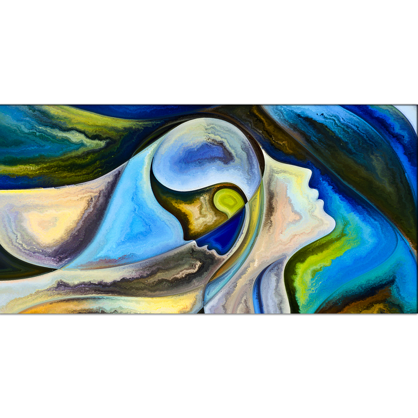 Mother and Child Relationship Abstract Canvas Print Wall Painting