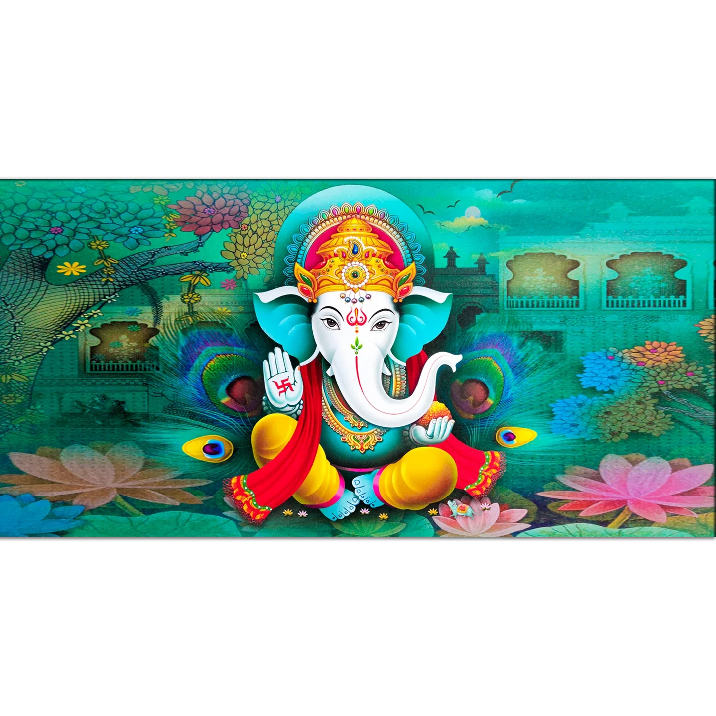 Cute Ganesh Canvas Wall Painting