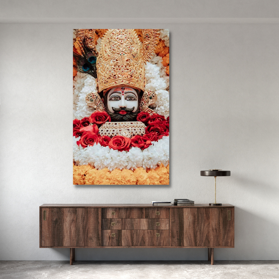 Lord Khatu Shyam ji Religious Canvas Print Wall Painting