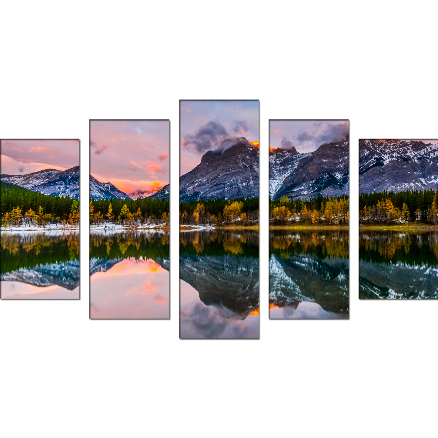 Mountain River View MDF Panel Painting