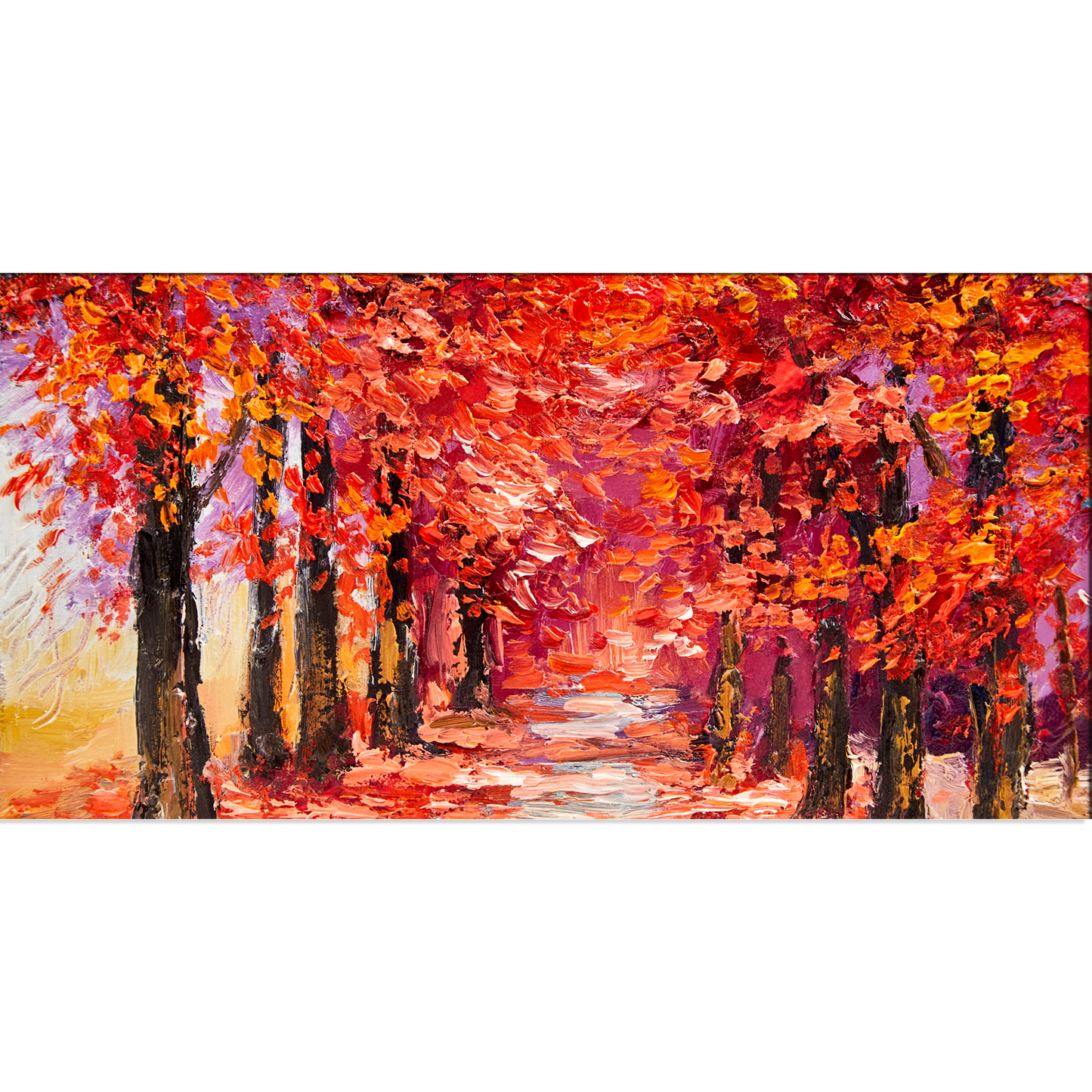 Colorful Autumn Trees Canvas Print Wall Painting