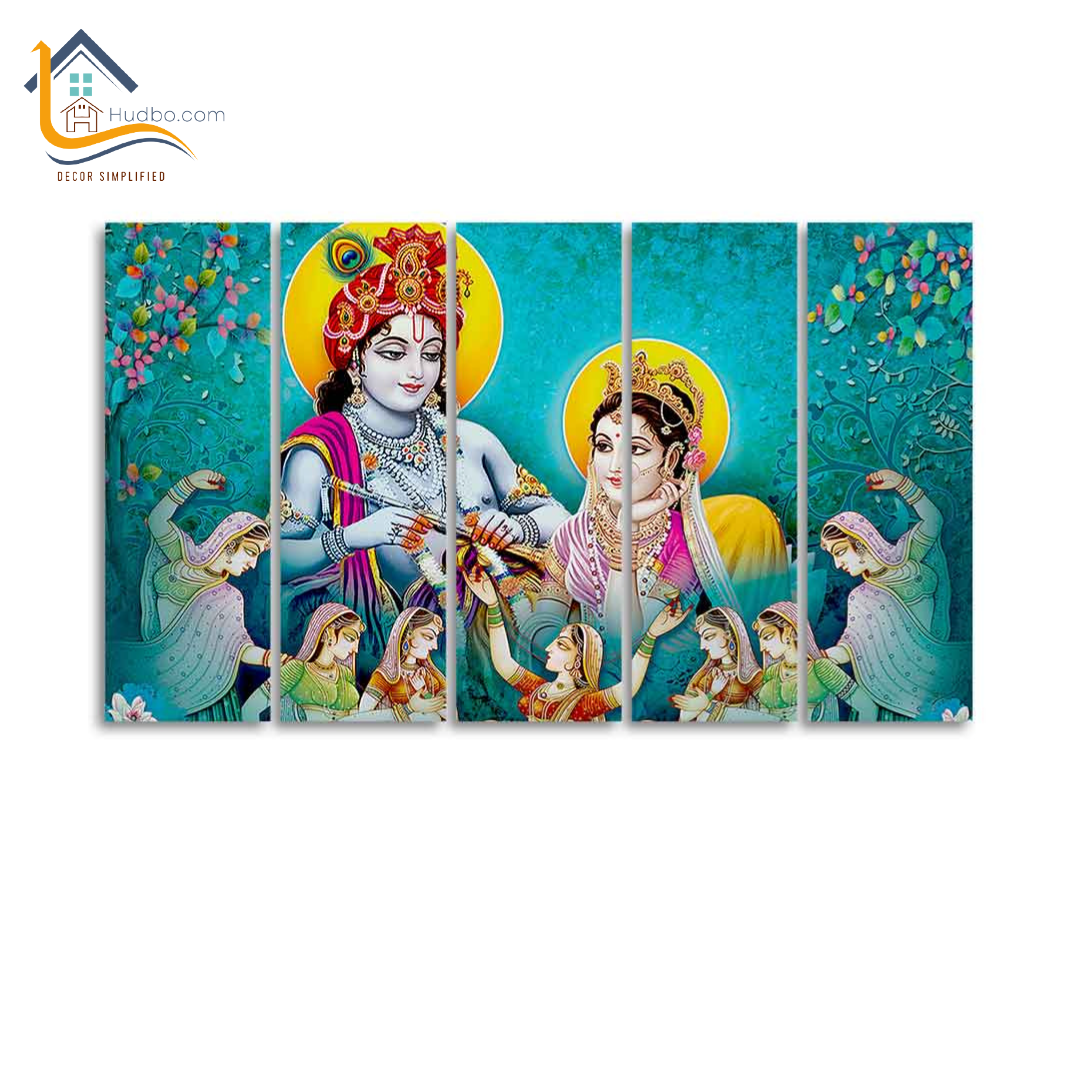 Lord Radha Krishna Religious MDF wall panel painting