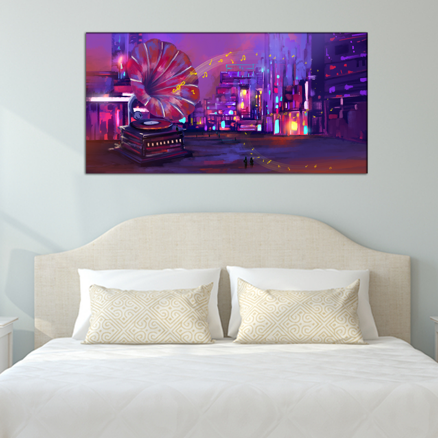 Large Gramophone Canvas Print Wall Painting