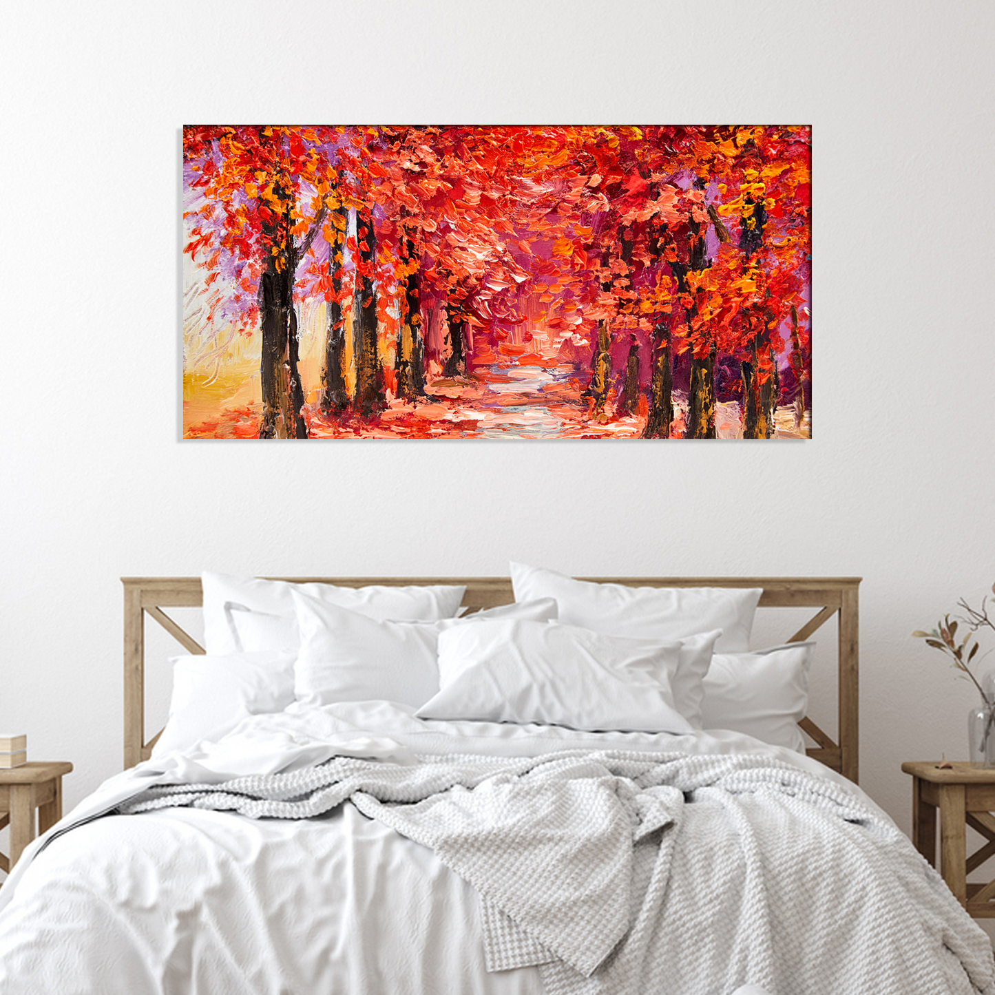 Colorful Autumn Trees Canvas Print Wall Painting