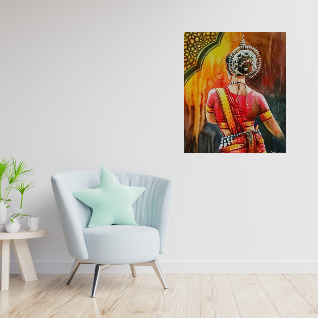 Indian Nartaki Traditional art Canvas Print wall Painting