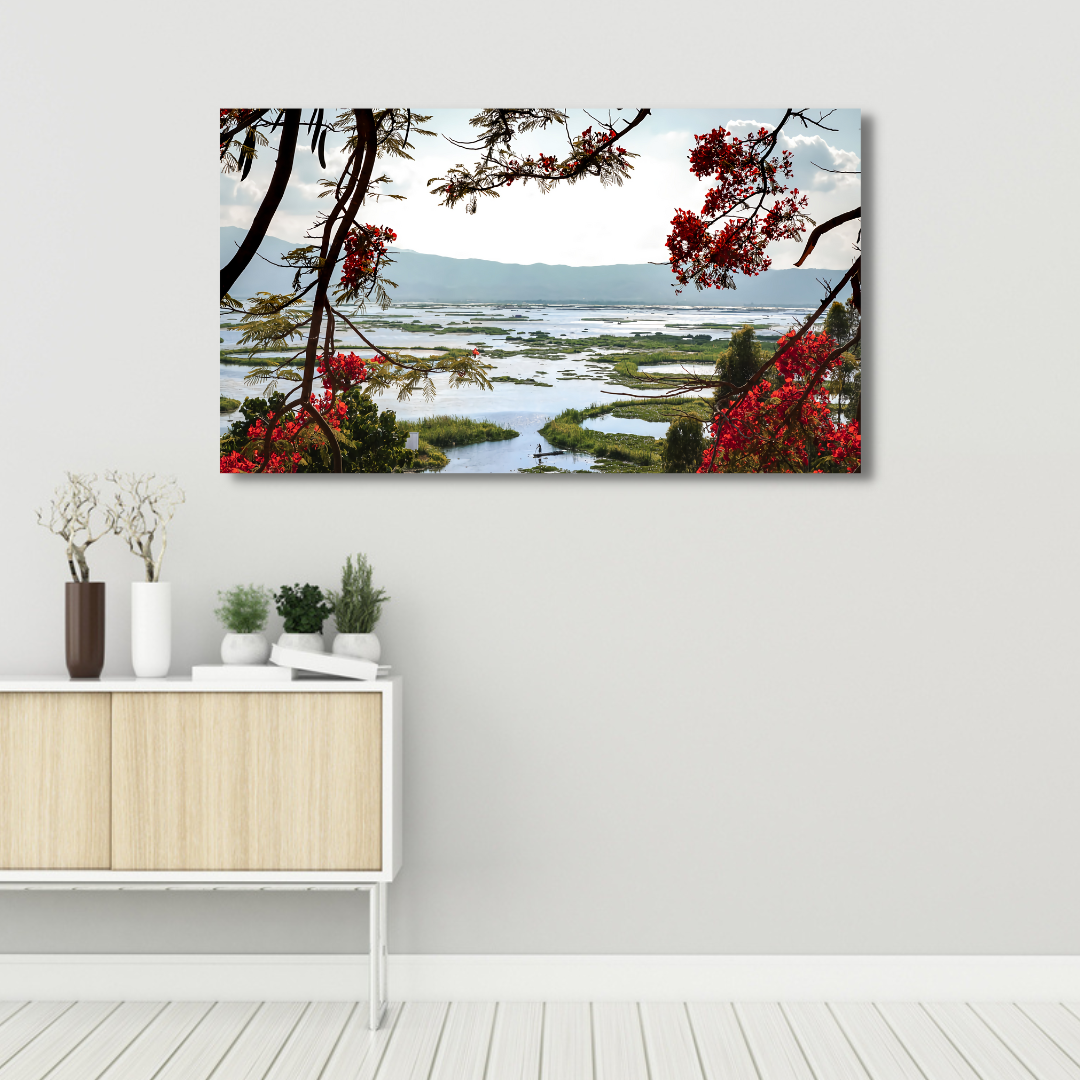 Loktak Lake Manipur Canvas Print Wall Painting