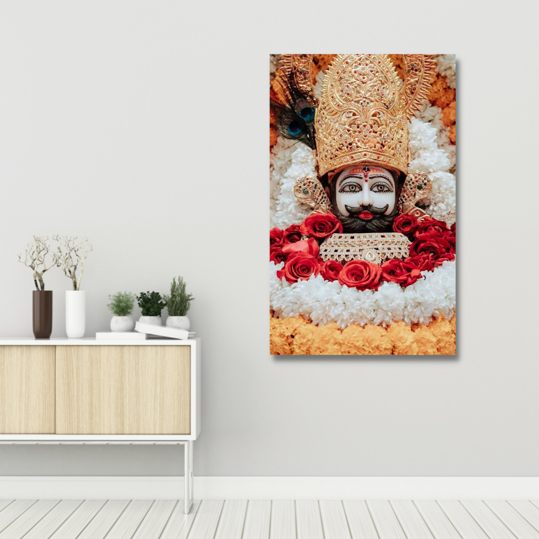 Lord Khatu Shyam ji Religious Canvas Print Wall Painting