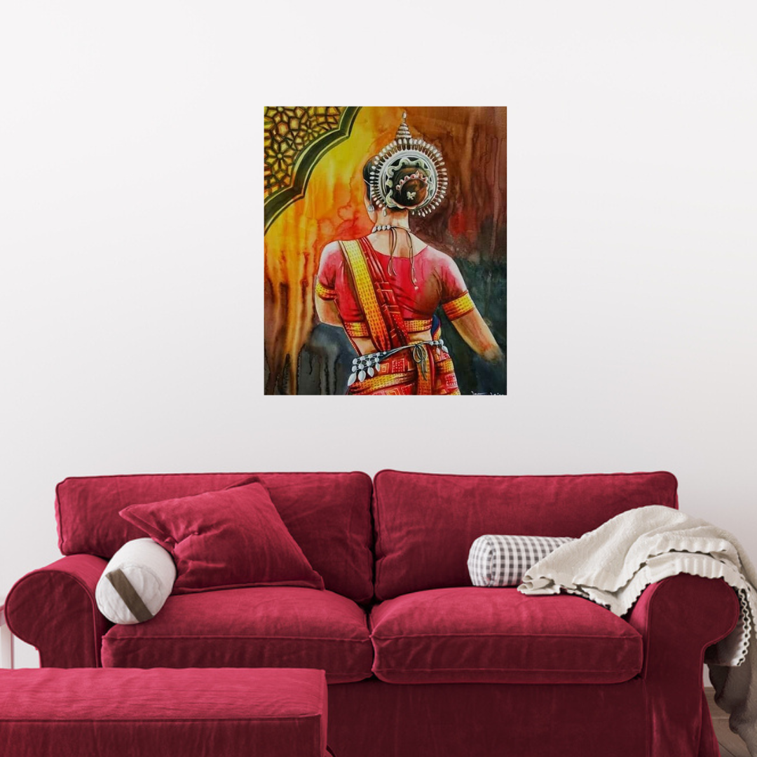 Indian Nartaki Traditional art Canvas Print wall Painting