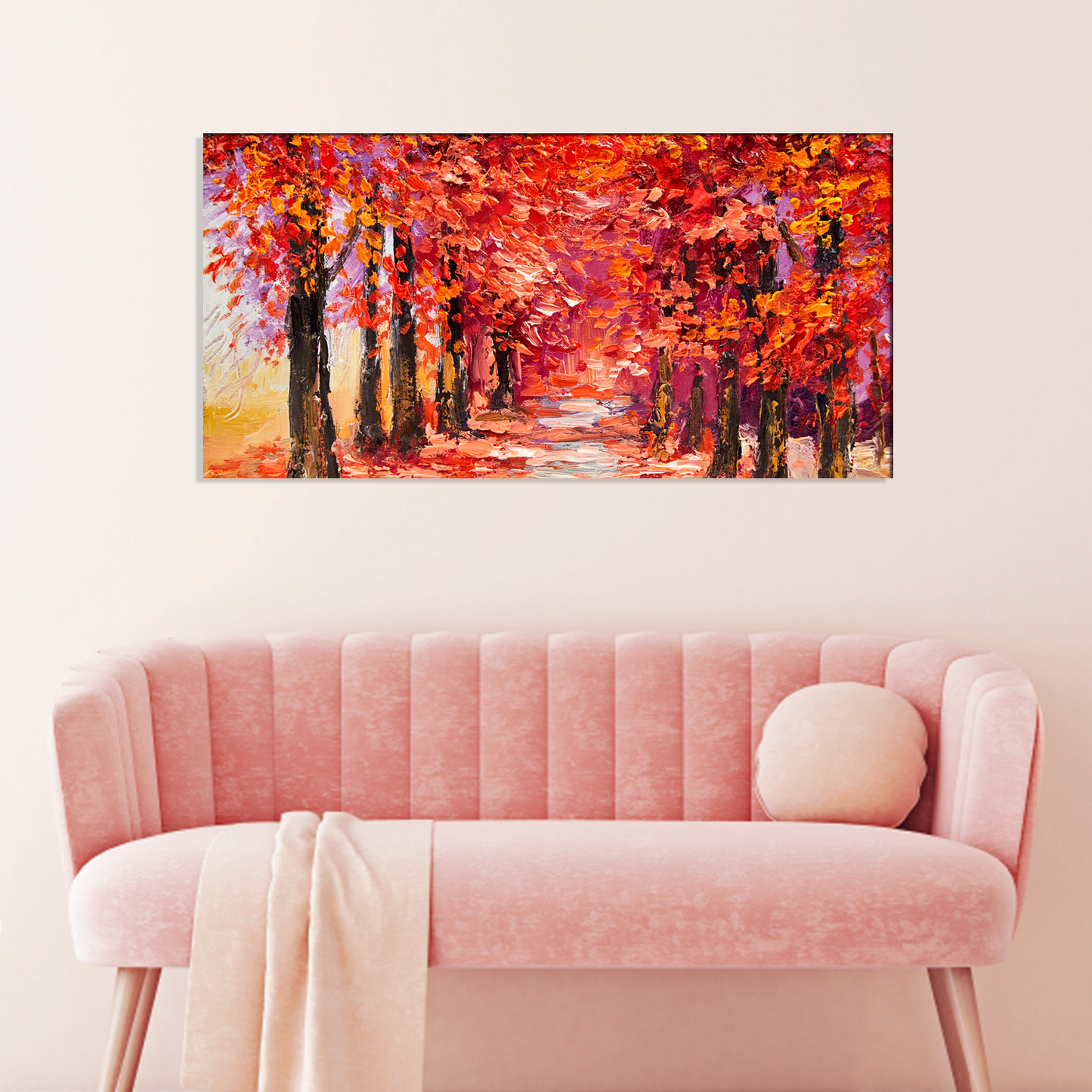 Colorful Autumn Trees Canvas Print Wall Painting