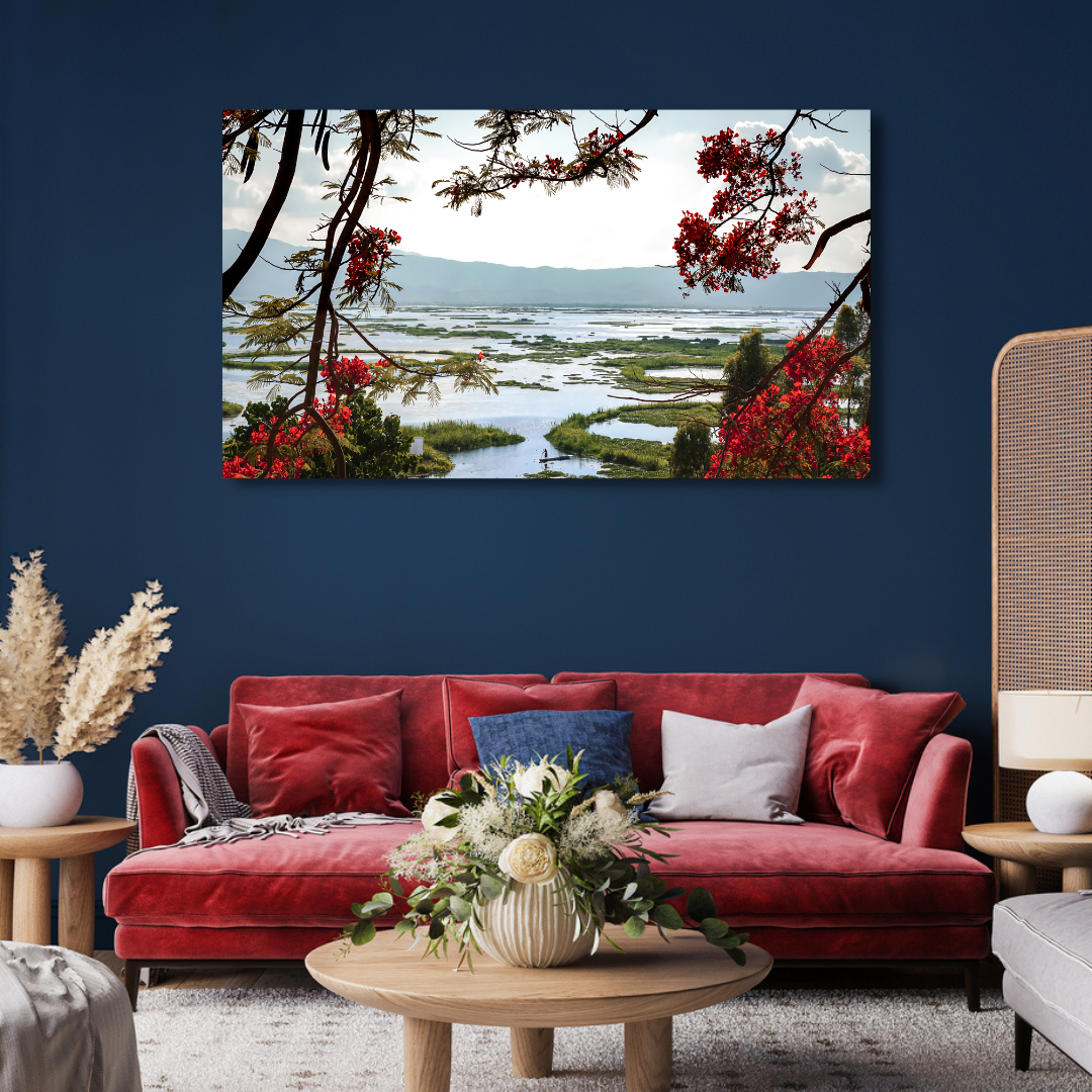 Loktak Lake Manipur Canvas Print Wall Painting