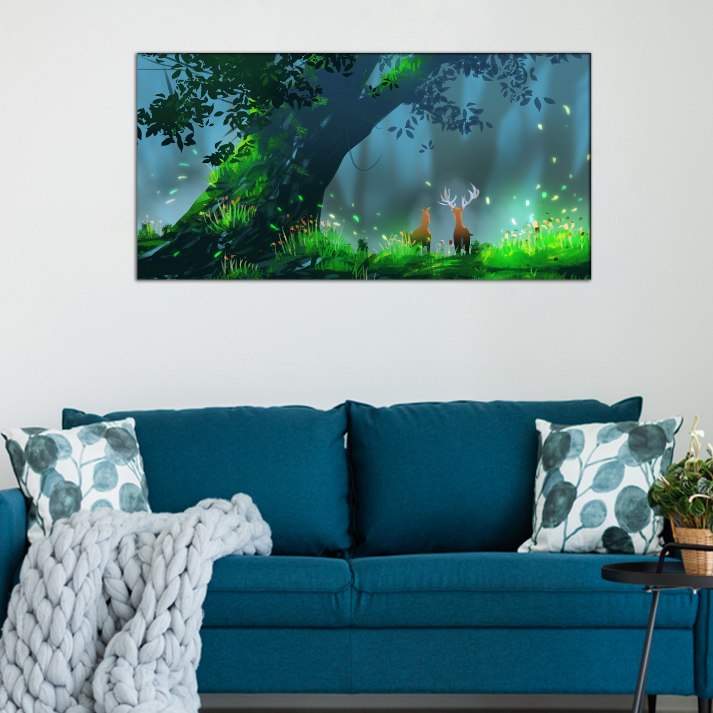 Couple Deers Canvas Print Wall Painting