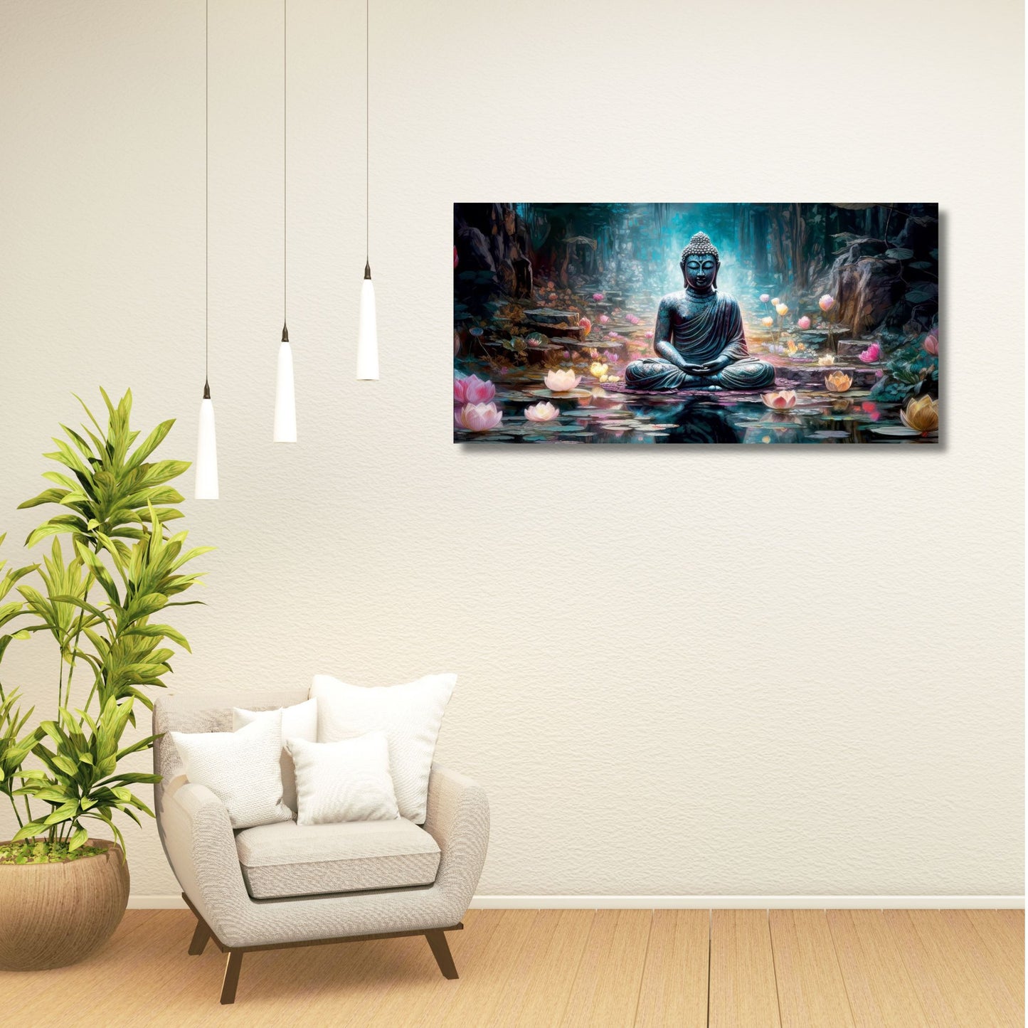 Aura of Peace – Buddha Canvas Wall Painting