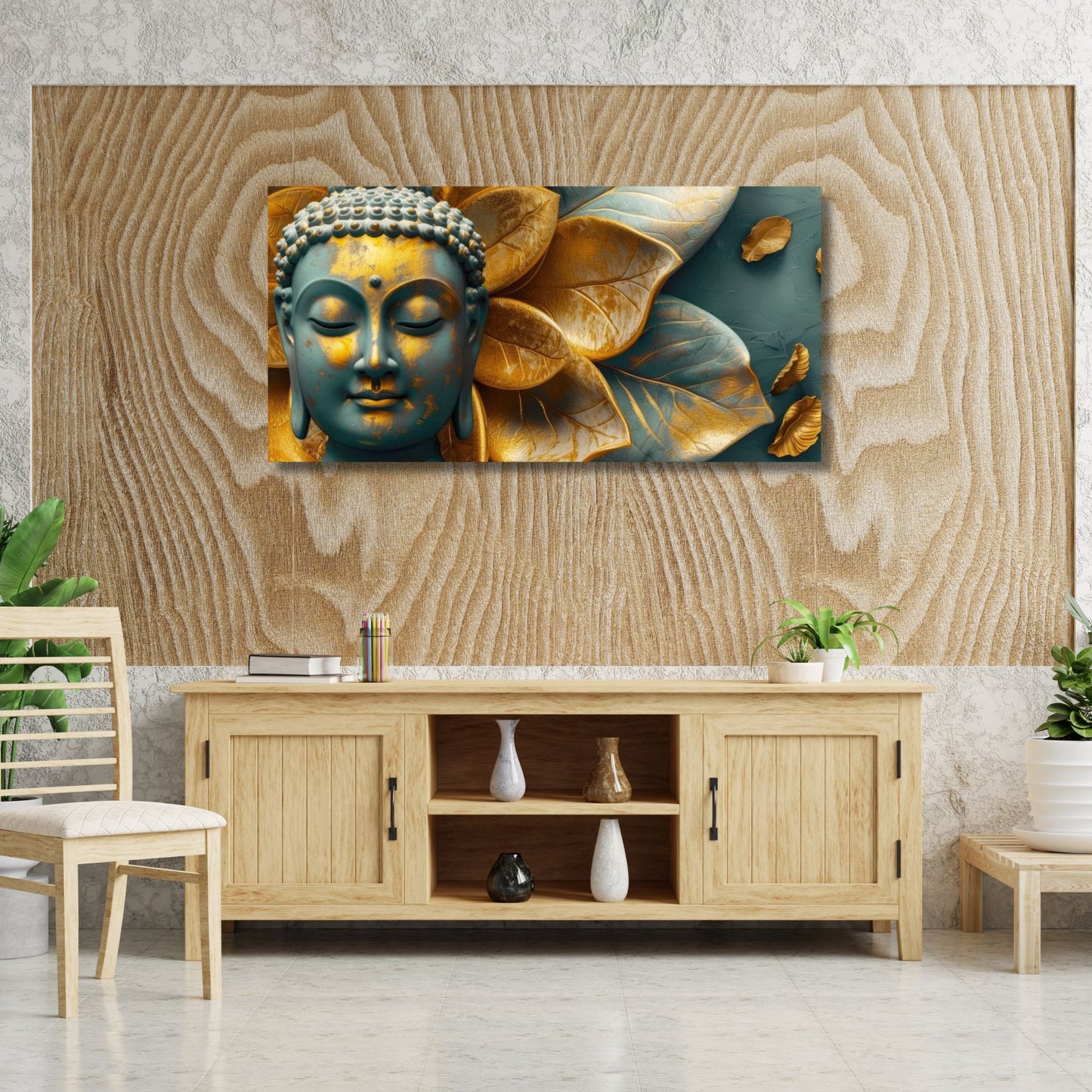 Peace Within Buddha Canvas Wall Painting