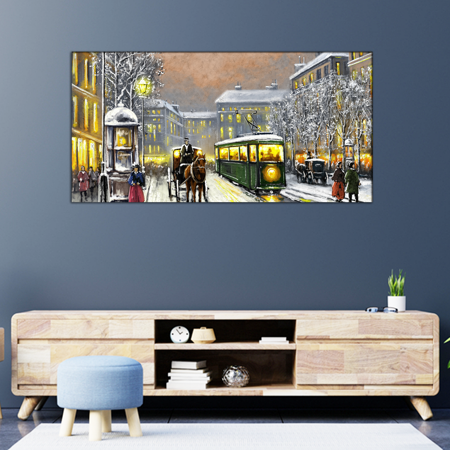Modern Art Street Canvas Print Wall Painting