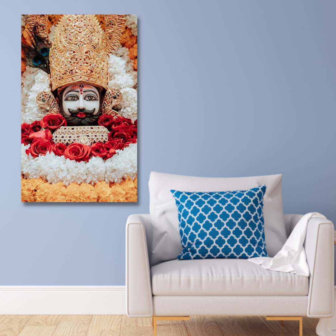 Lord Khatu Shyam ji Religious Canvas Print Wall Painting