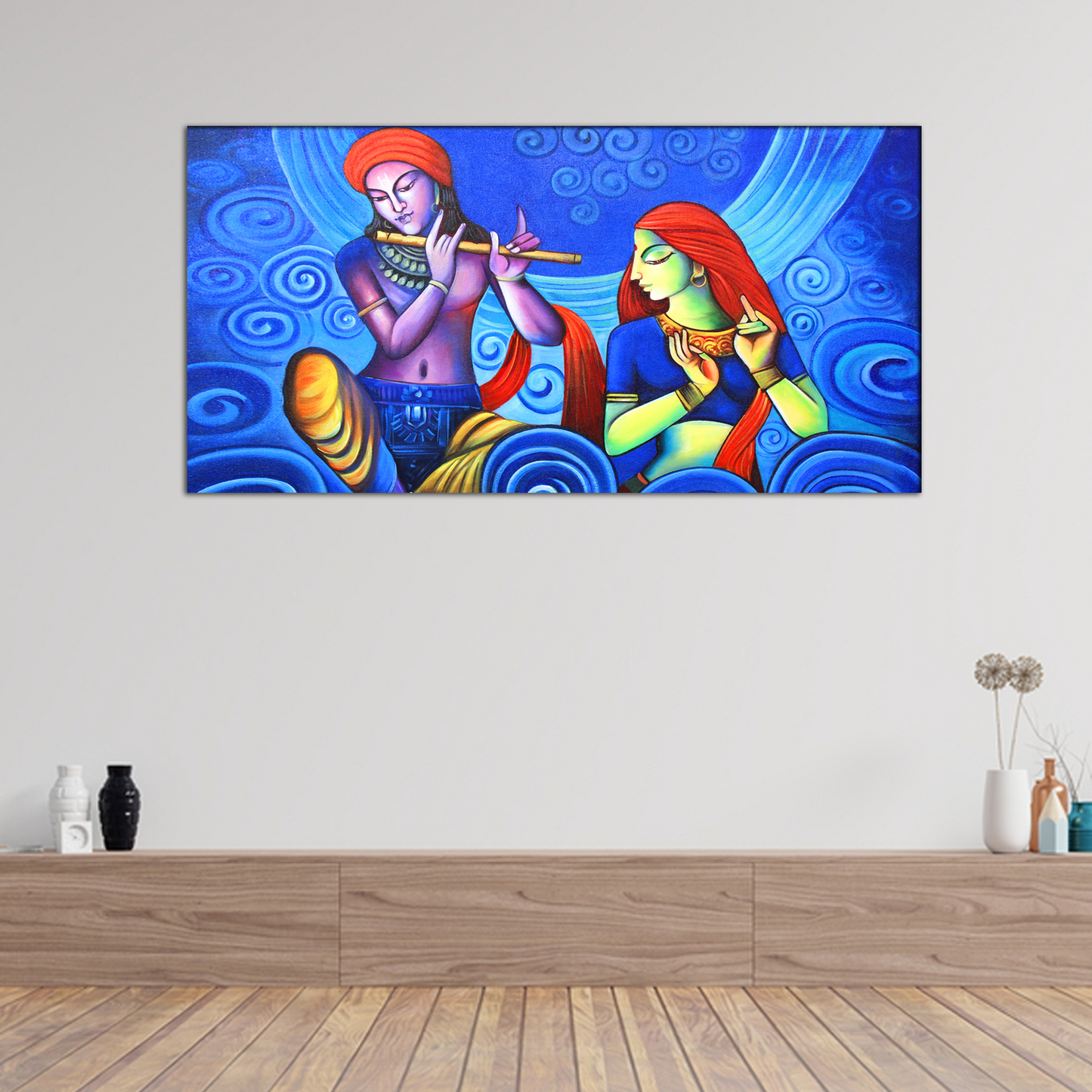 Lord Radha Krishna Religious Canvas Print Wall Painting