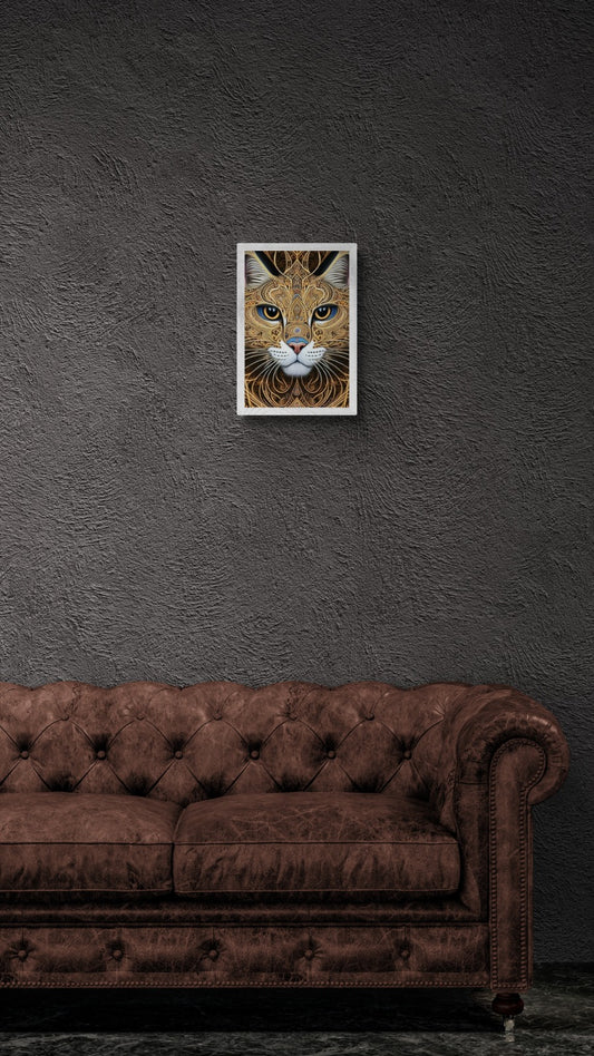 Wild cat face Wall frame