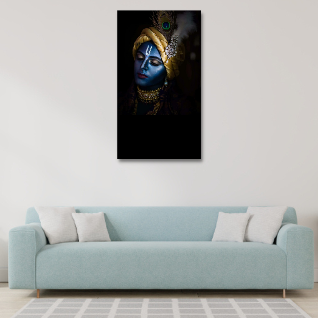 Lord krishna Beautiful Religious Canvas Wall Painting