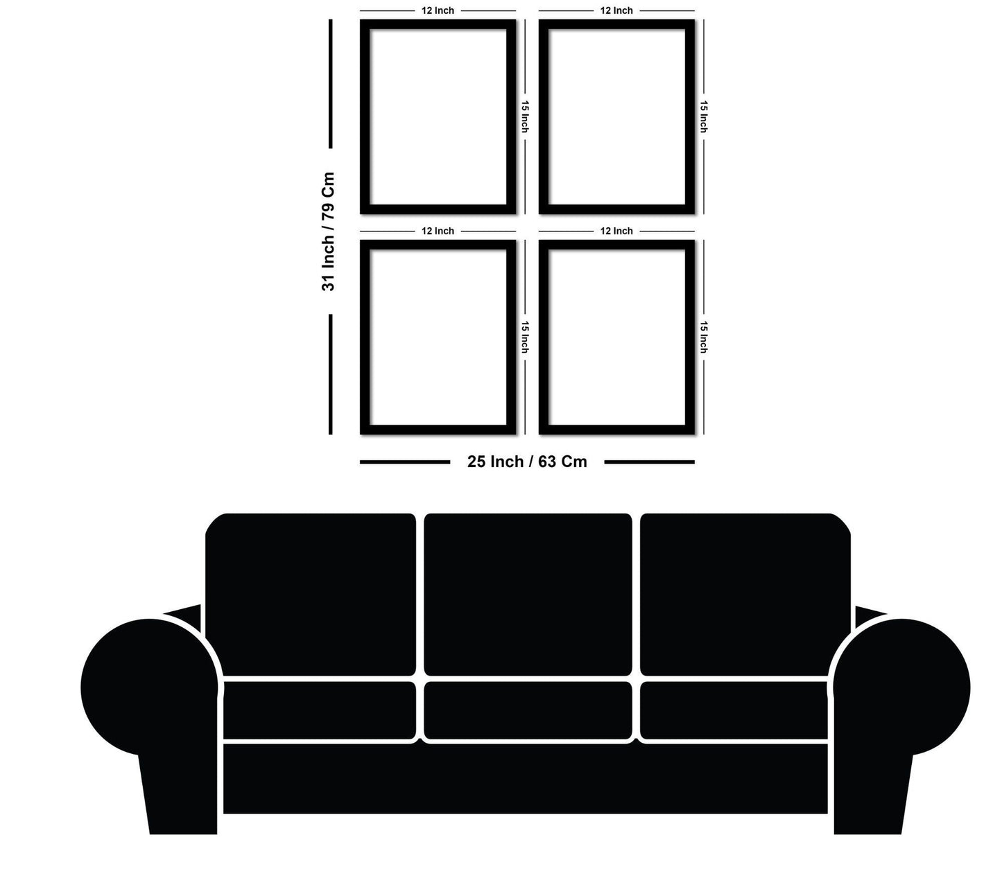 Food Lover Quotes Premium Wall Frame Set of Four