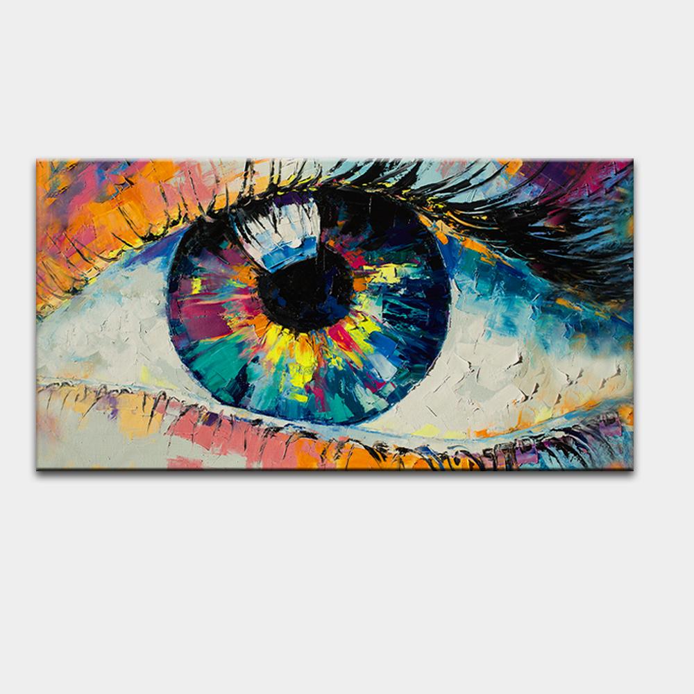 Eye Design Abstract Multicolor Canvas Wall Painting