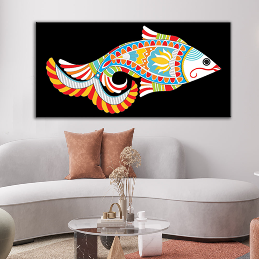Madhubani Art Canvas Wall Painting