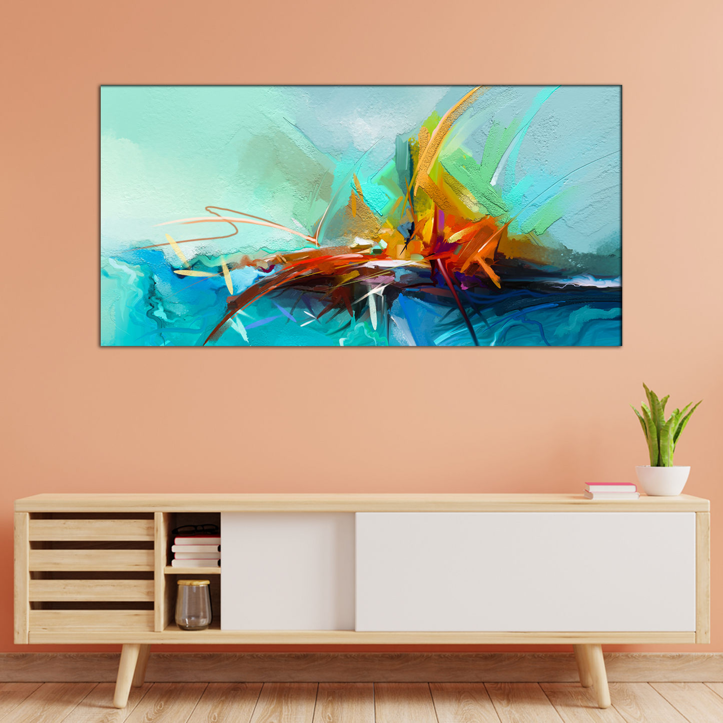 Contemporary semi abstract Canvas Wall Painting