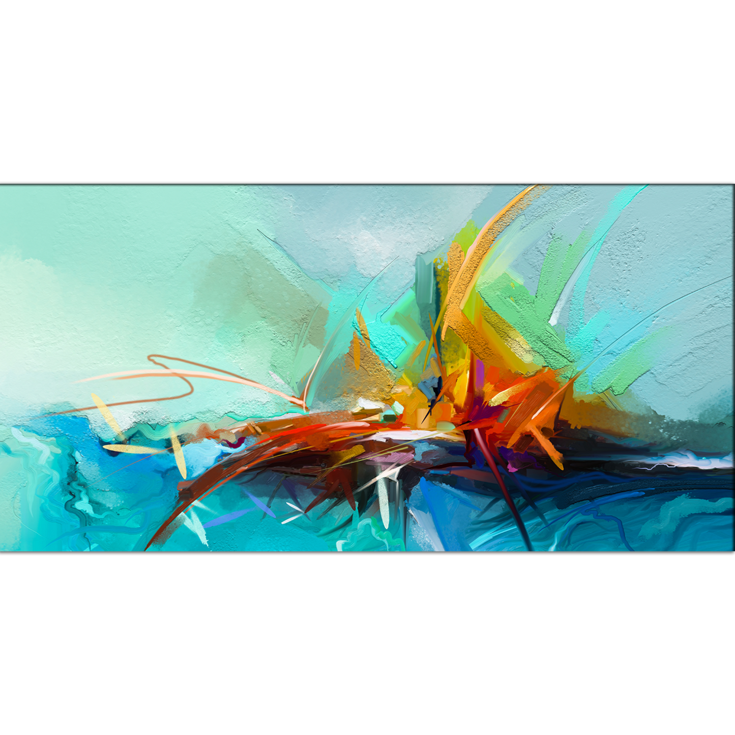 Contemporary semi abstract Canvas Wall Painting