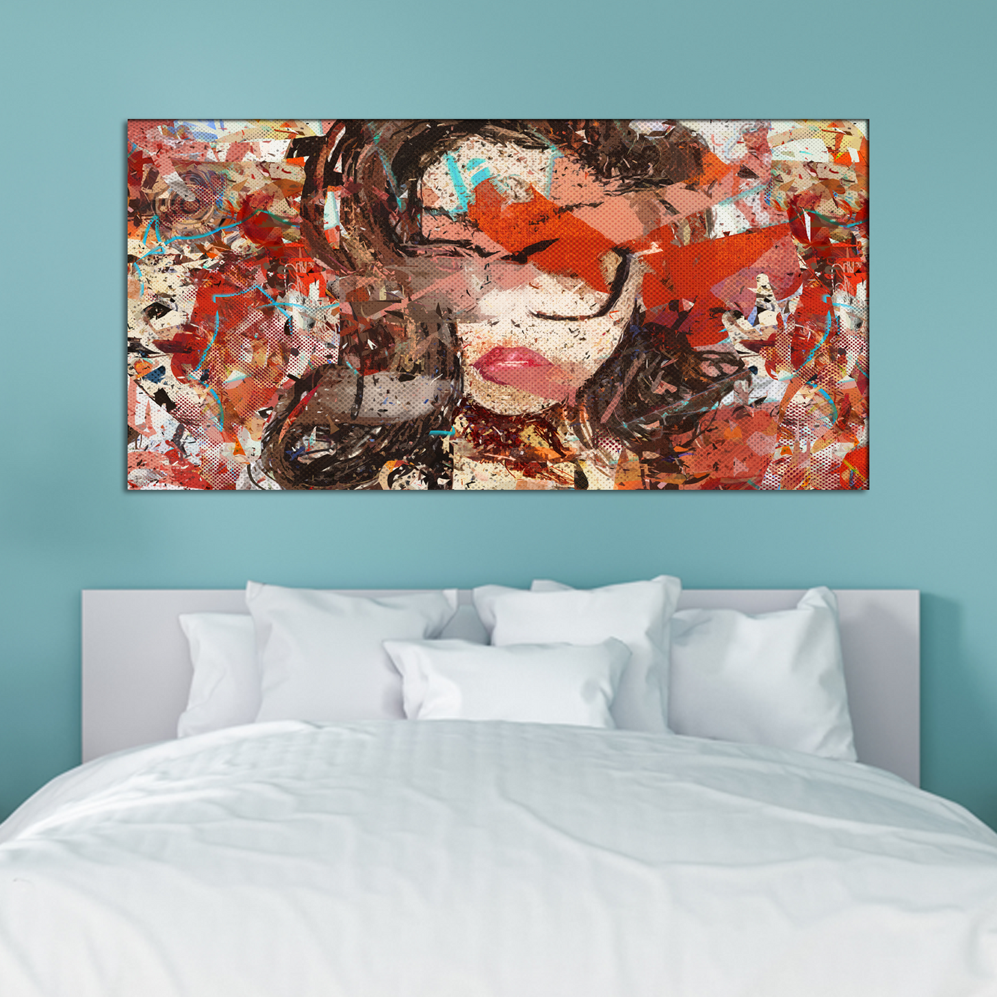 Beautiful Girl Abstract Canvas Wall Painting