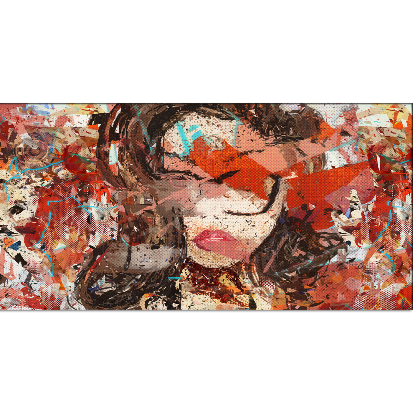 Beautiful Girl Abstract Canvas Wall Painting