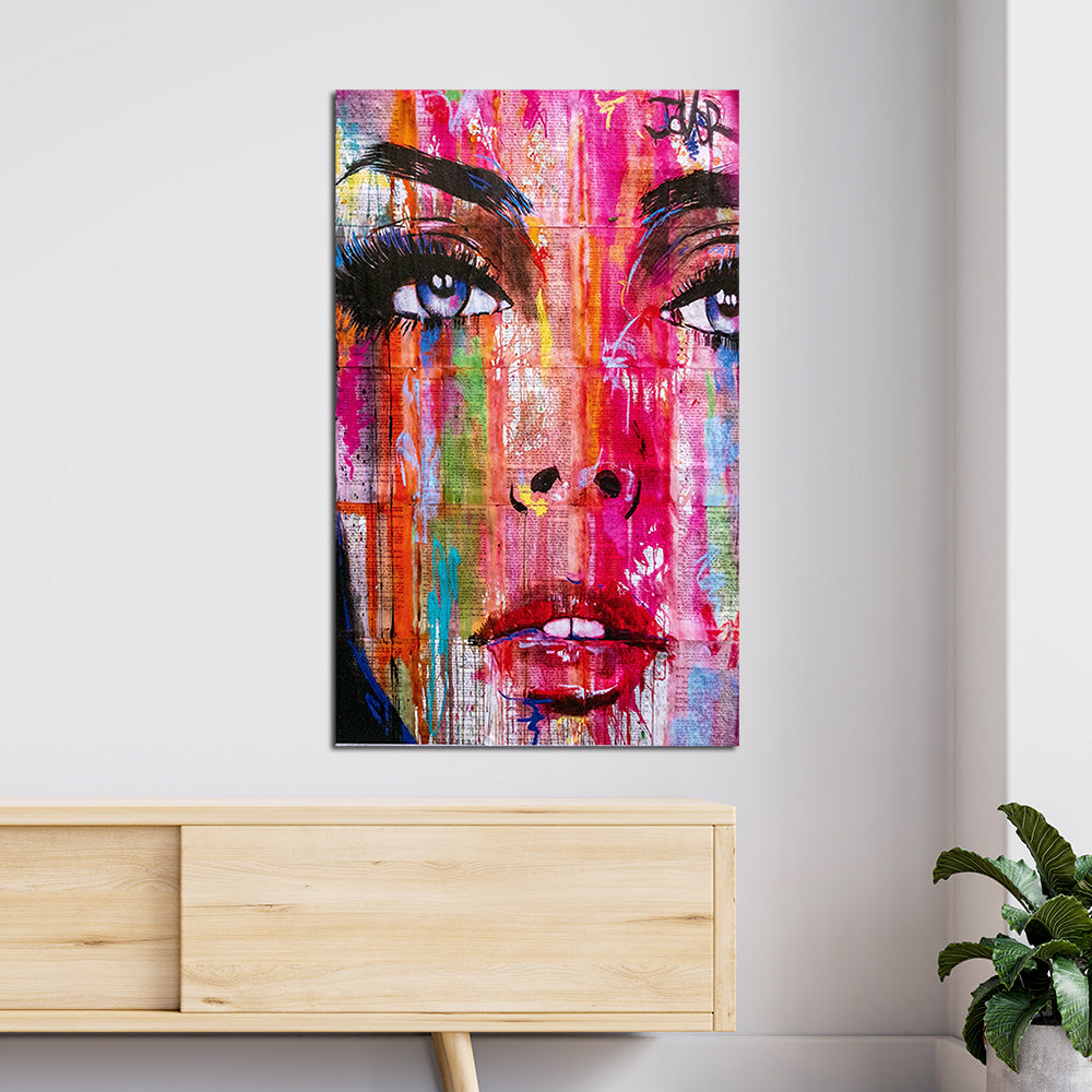 Colorful Abstract Face Canvas Wall Painting