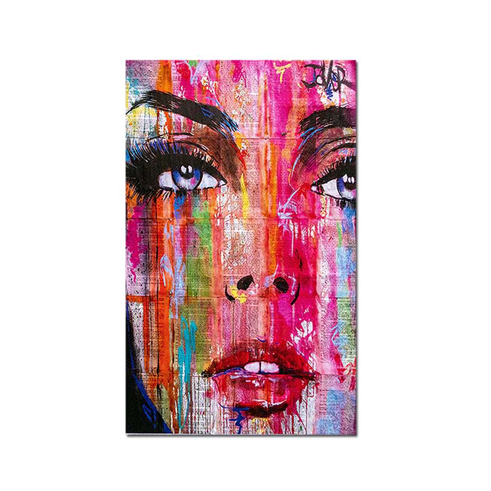 Colorful Abstract Face Canvas Wall Painting