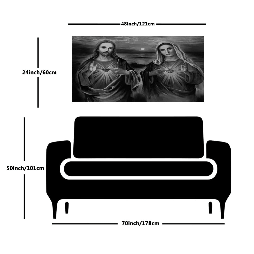 Jesus and Mary Wall Painting