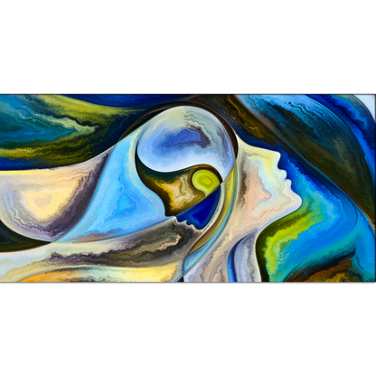 Mother and Child Relationship Abstract Canvas Print Wall Painting