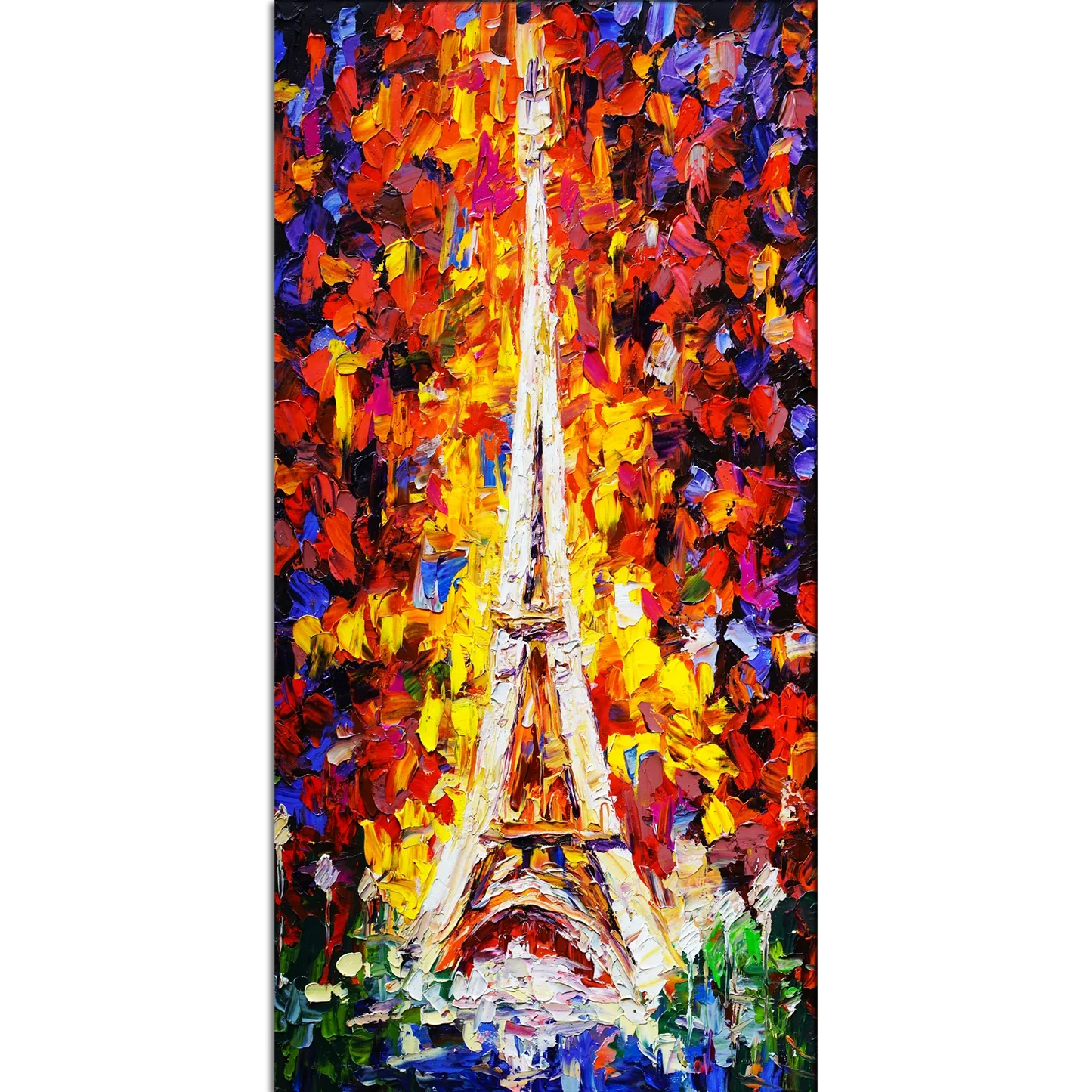 Eiffel Tower Romantic Abstract Canvas Wall Painting