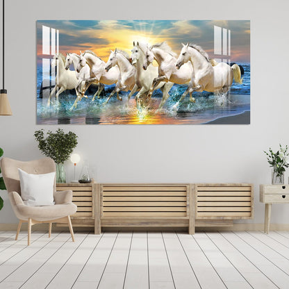 HD Quality Seven horse running Acrylic wall Art