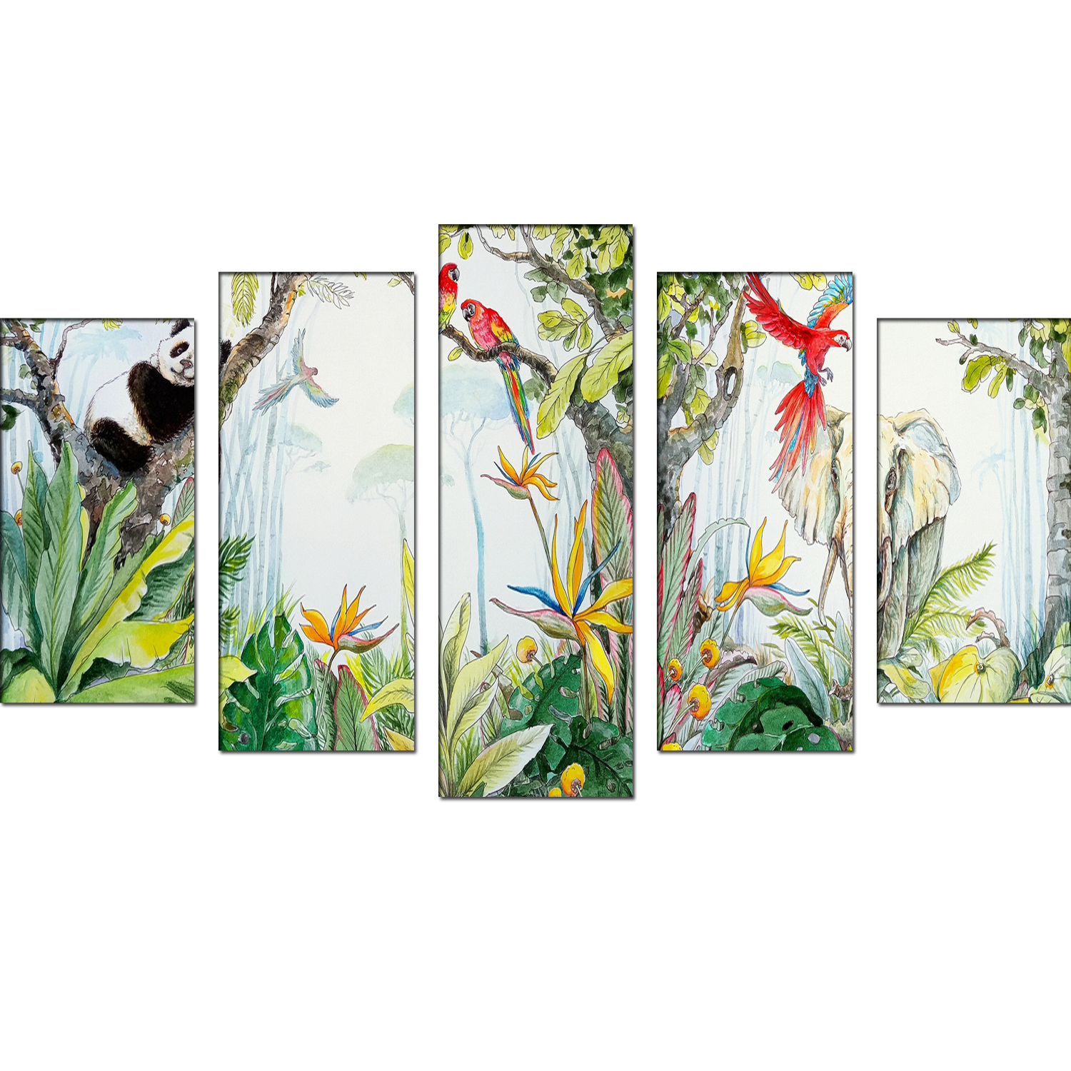 Animals and Birds MDF Panel Painting