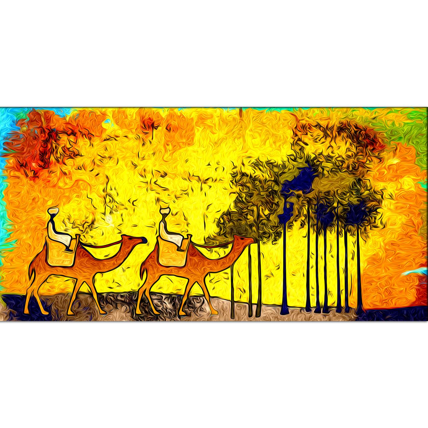 Camel Ride Canvas Print Wall Painting