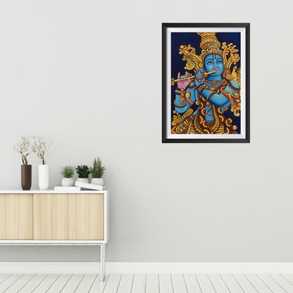 Shri Krishna Kalamkari Art in WALL Frame