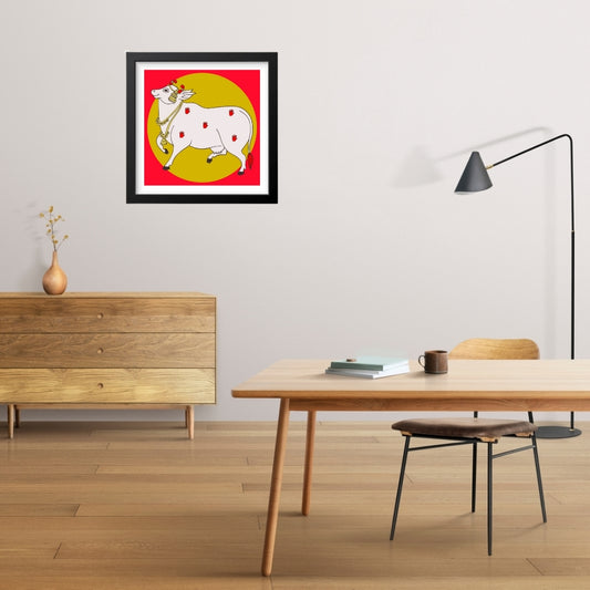 Cow Classic Famous Pichwai  Art Painting Canvas Wall Frame