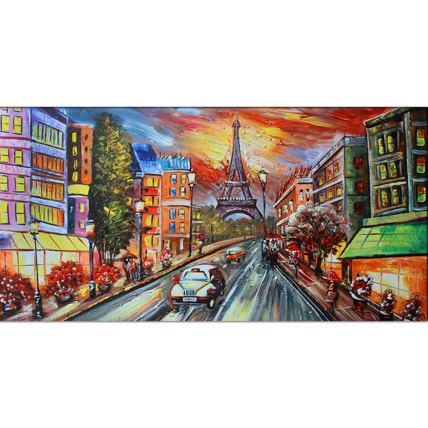 Eiffel Tower Modern Art Canvas Print Wall Painting