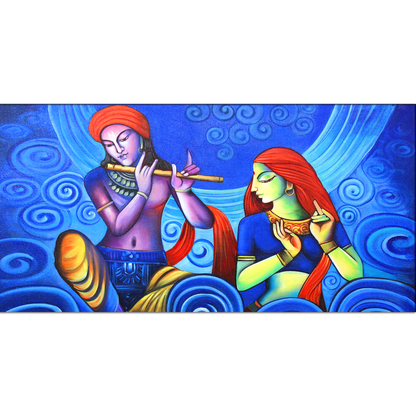 Lord Radha Krishna Religious Canvas Print Wall Painting