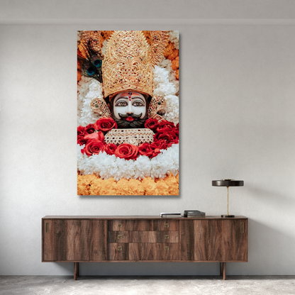Lord Khatu Shyam ji Religious Canvas Print Wall Painting