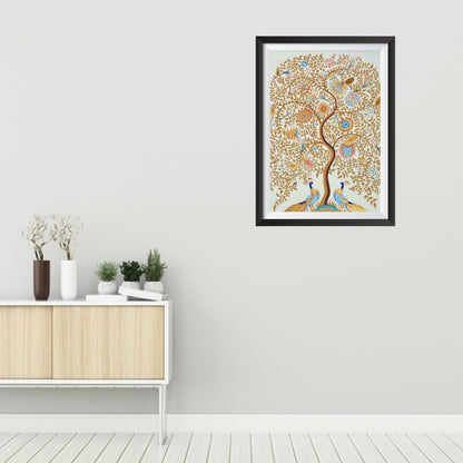 The Tree of Kalamkari Artwork Painting Canvas Wall Frame