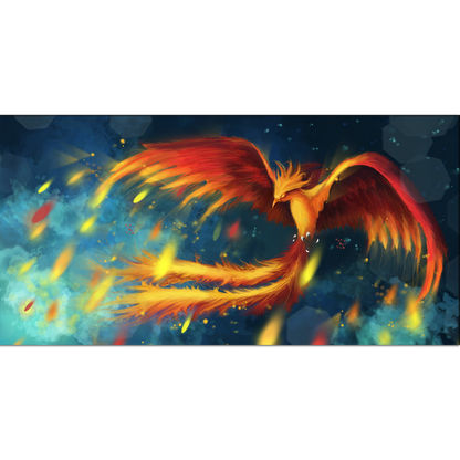 Flying fire Phoenix Canvas Print Wall Painting