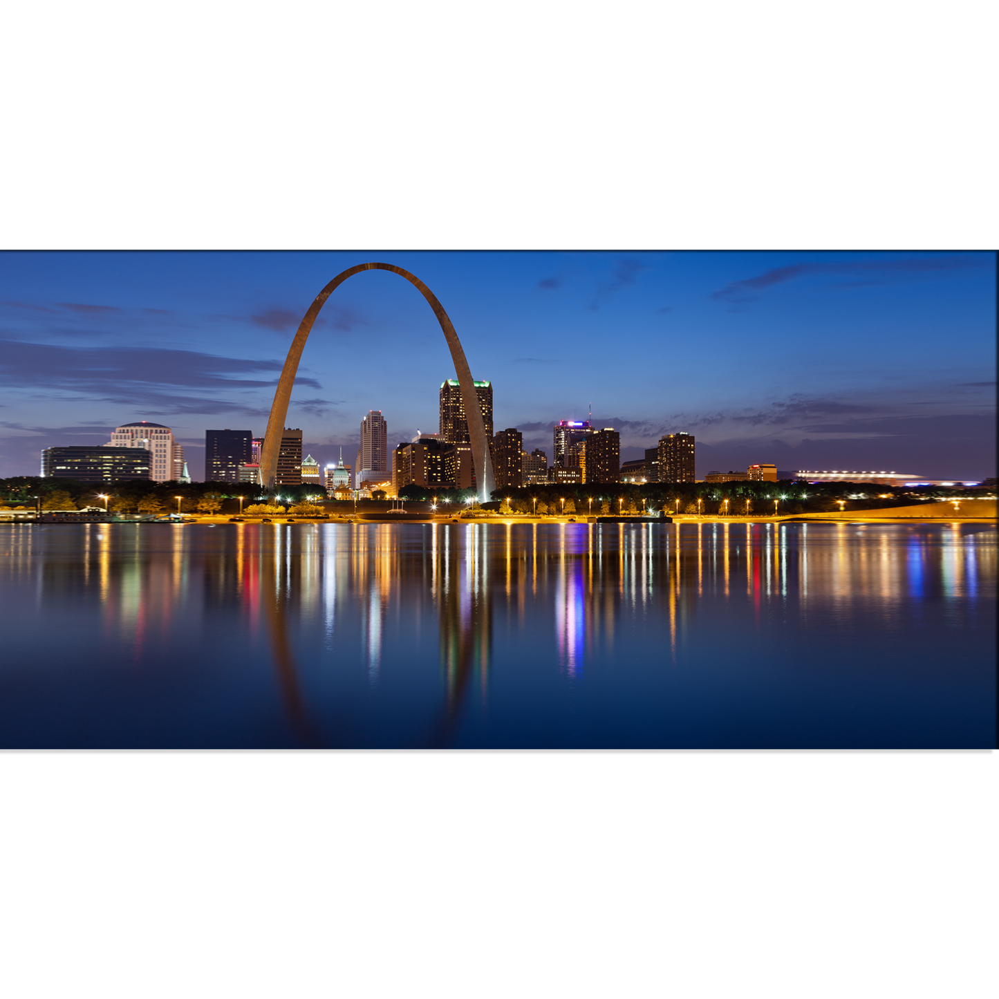 Gateway Arch at Twilight Abstract Canvas Print Wall Painting
