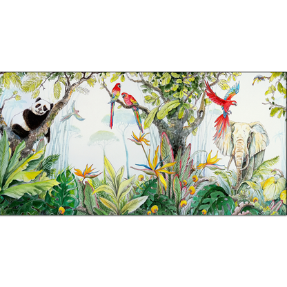 Colorful Parrot In Forest Canvas Wall Painting