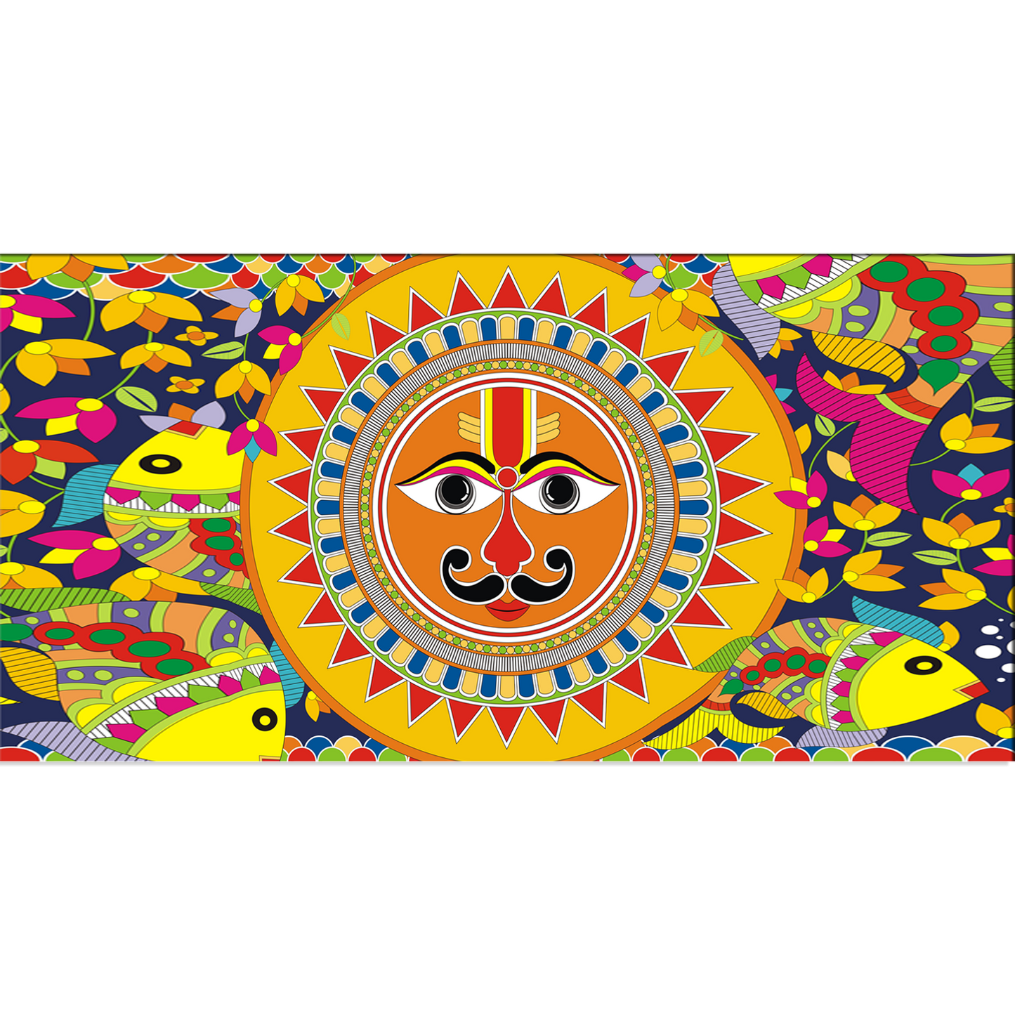 Madhubani Painting Canvas Print Wall Painting