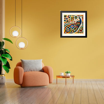 Beautifully Colored Peacock Painting  WALL FRMAE