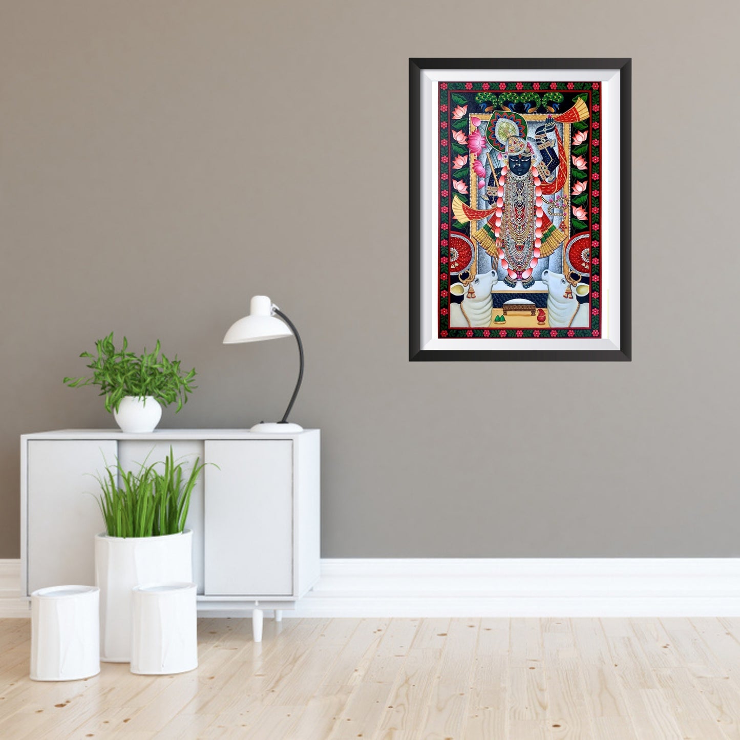 Shrinath Ji Handmade Canvas Wall Frame