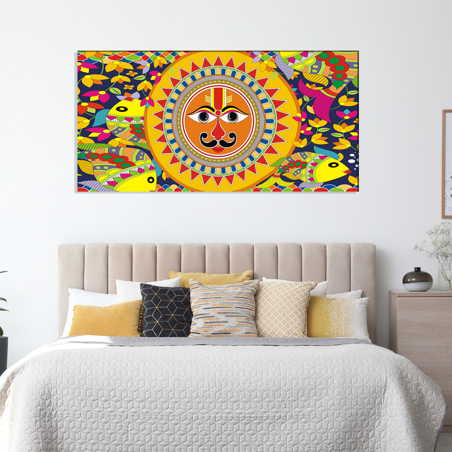 Madhubani Painting Canvas Print Wall Painting